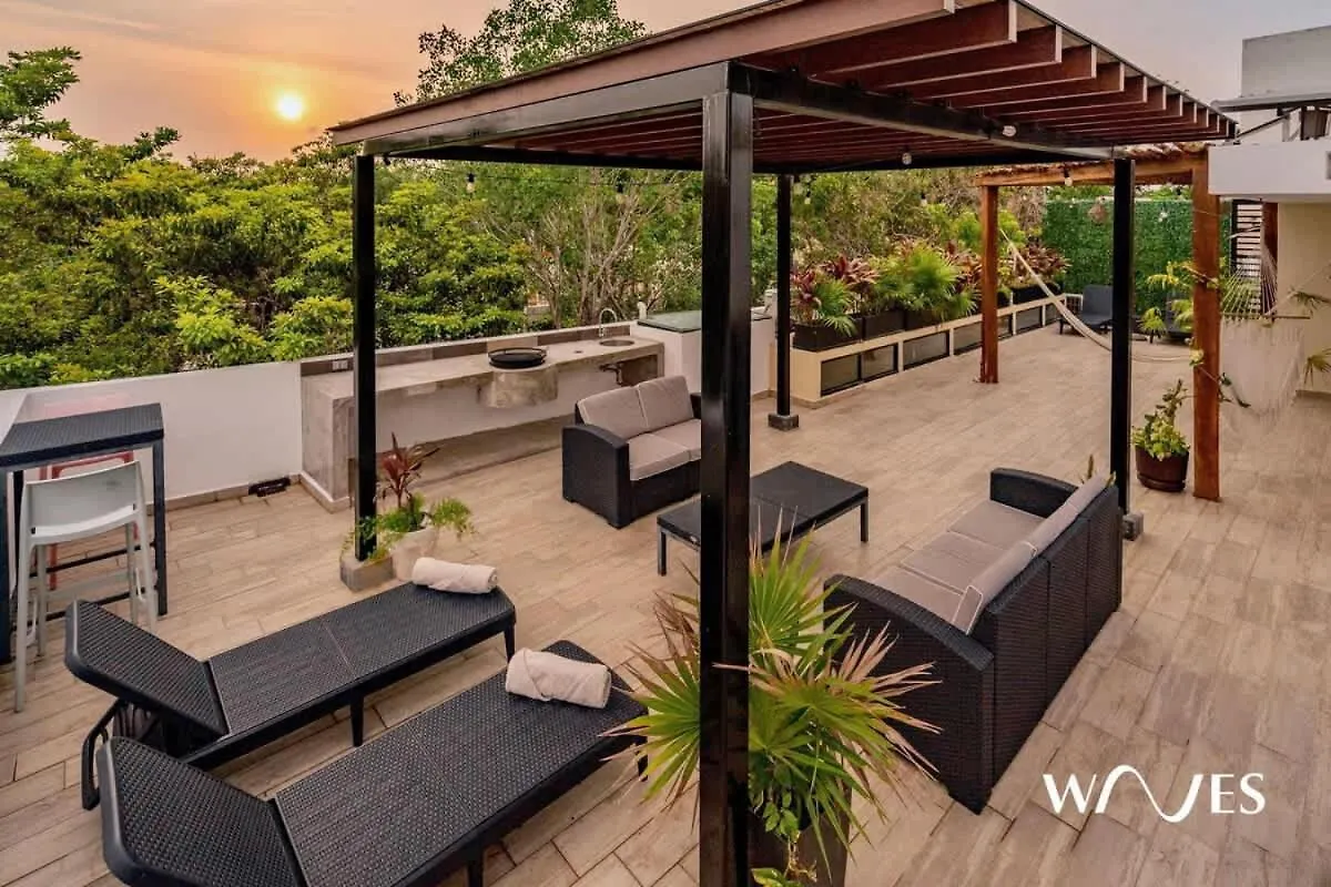 1 Bedroom Apartment With Rooftop Pool Hammocks By Waves Management Tulum Villa